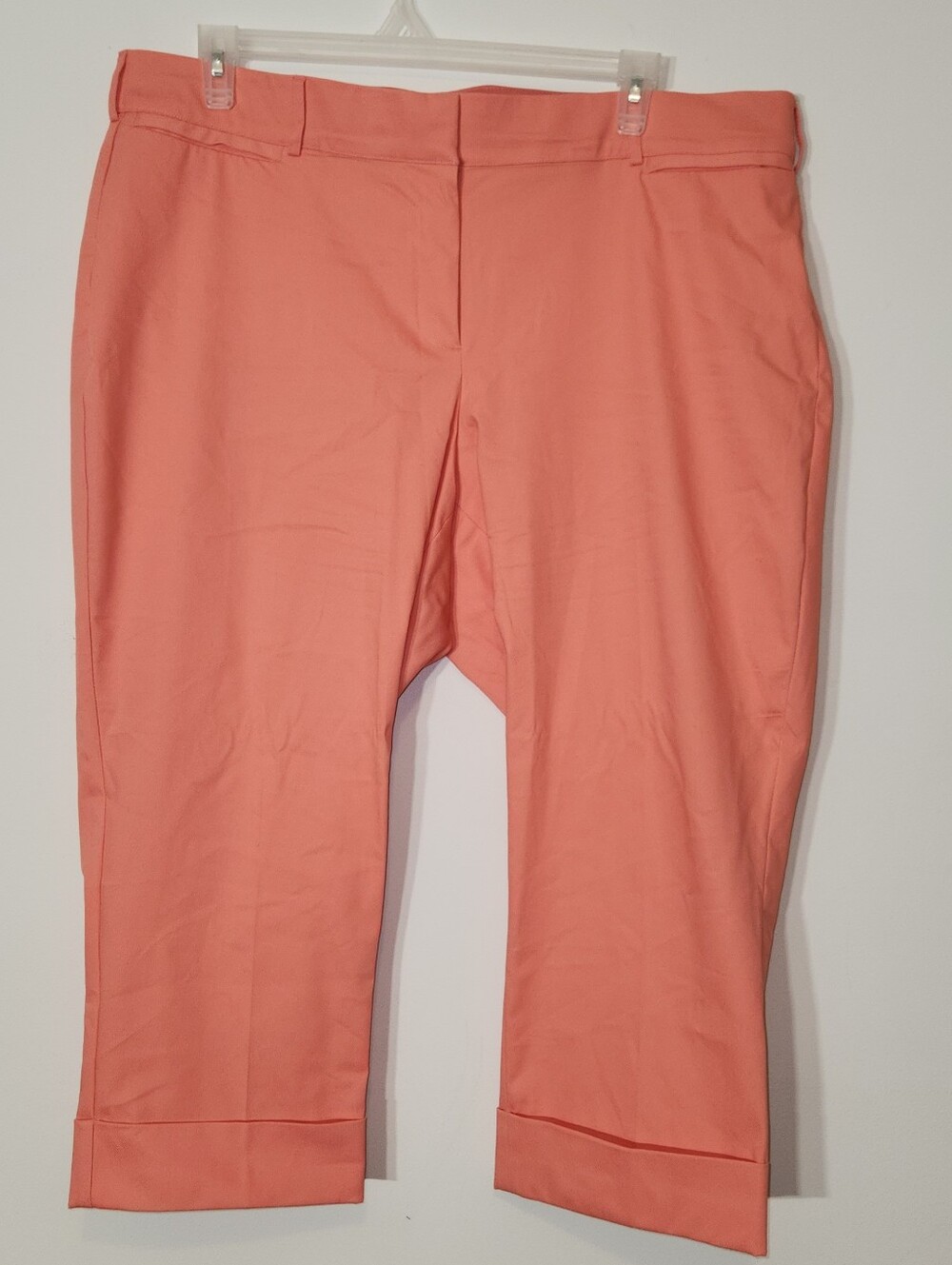 🔥🧡🩷🔥Coral Lena Style Lane Bryant Cropped Dress Pants. 22. Gorgeous